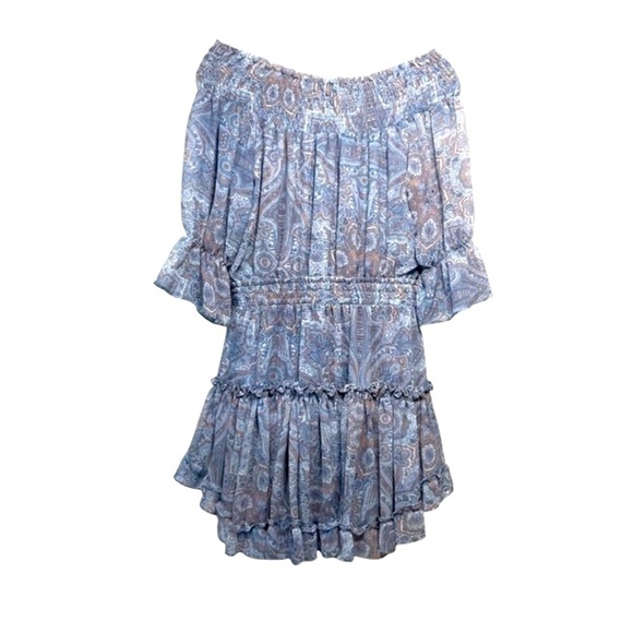 MISA Los Angeles Darla Off Shoulder Dress Small Muted Paisley from Revolve - Picture 5 of 9